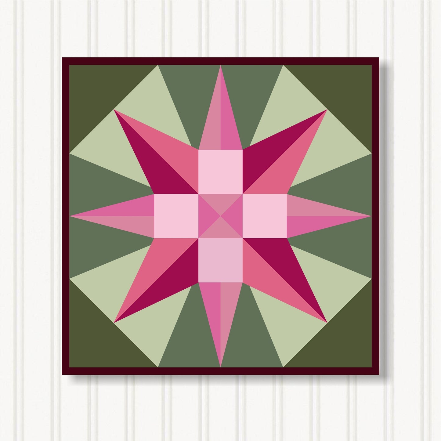 Barn Quilt Wall Art, 8 Sizes, Outdoor & Indoor Square Block, Home Decor Accent, BQ056-07