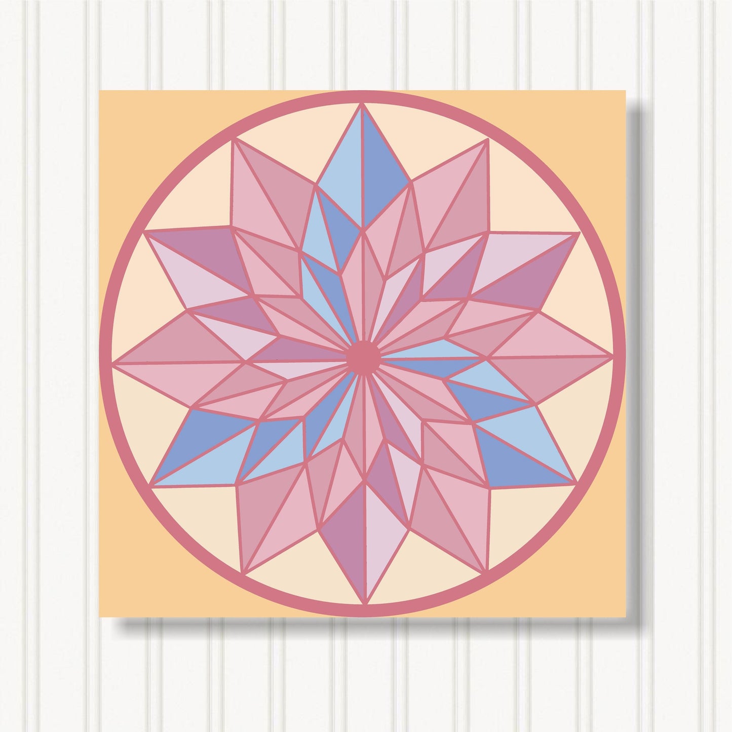 Barn Quilt Wall Art, 8 Sizes, Outdoor & Indoor Square Block, Home Decor Accent, BQ058-02