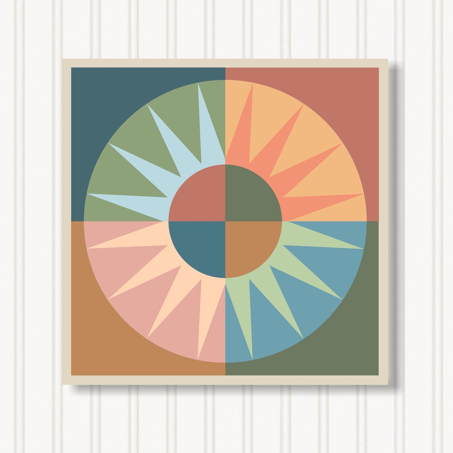 Barn Quilt Wall Art, 8 Sizes, Outdoor & Indoor Square Block, Home Decor Accent, BQ002-04