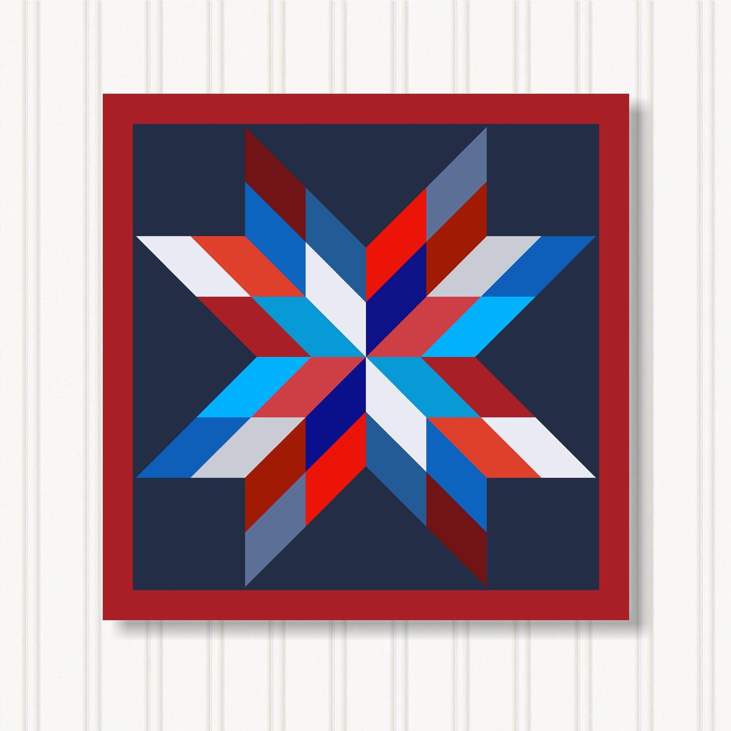 Barn Quilt Wall Art, 8 Sizes, Outdoor & Indoor Square Block, Home Decor Accent, BQ087-16