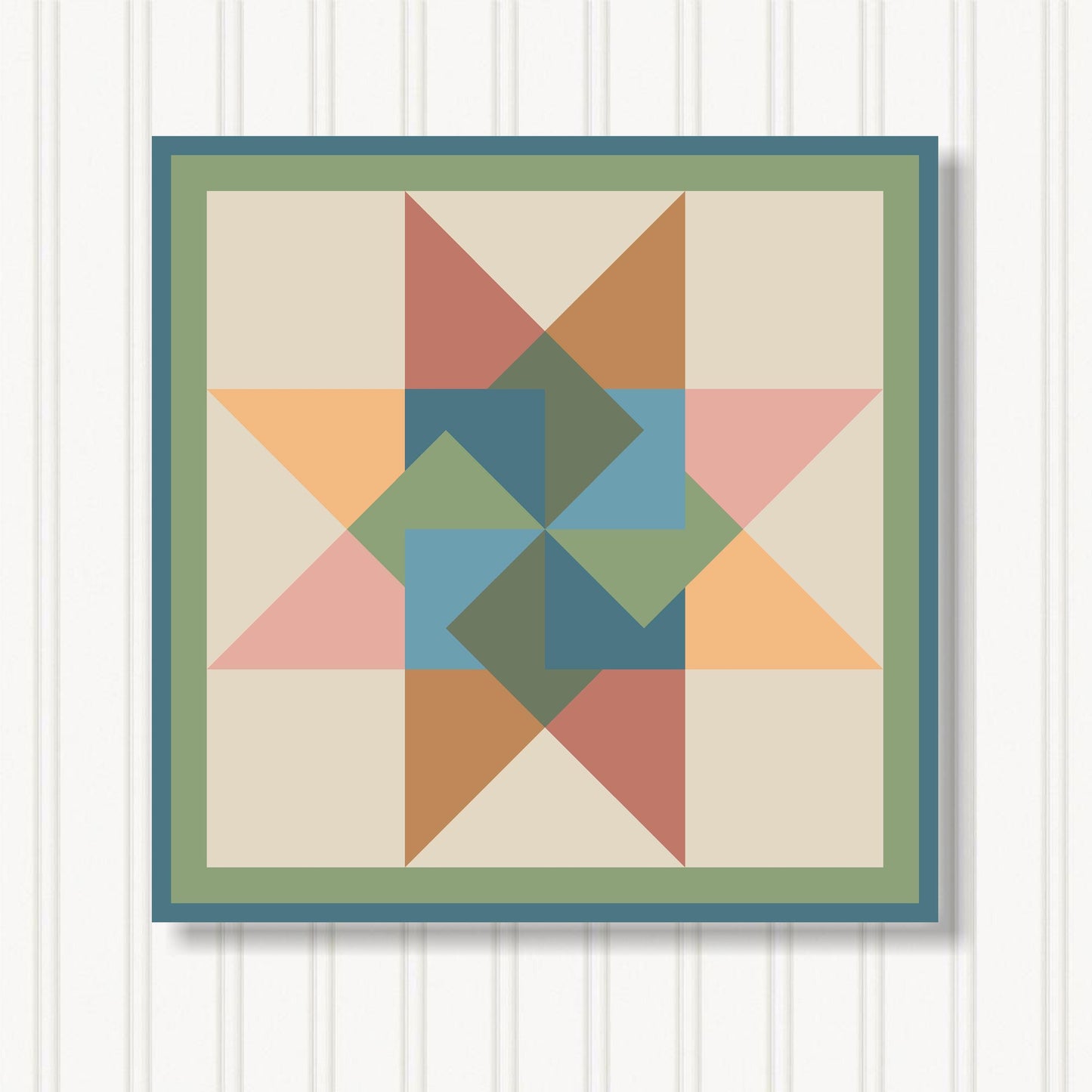 Barn Quilt Wall Art, 8 Sizes, Outdoor & Indoor Square Block, Home Decor Accent, BQ079-04