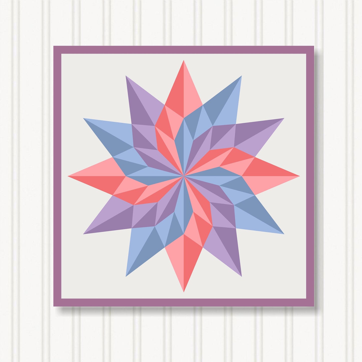 Barn Quilt Wall Art, 8 Sizes,- Indoor & Outdoor Square, Home Decor Accent, BQ072-09