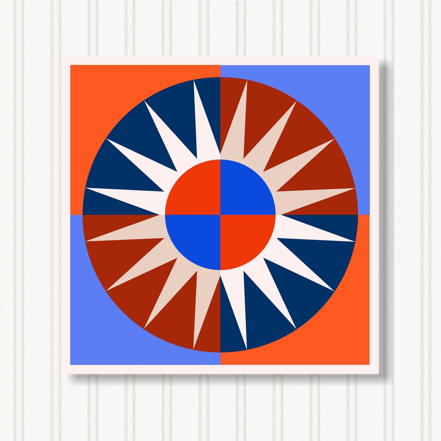 Barn Quilt Wall Art, 8 Sizes, Outdoor & Indoor Square Block, Home Decor Accent, BQ002-15