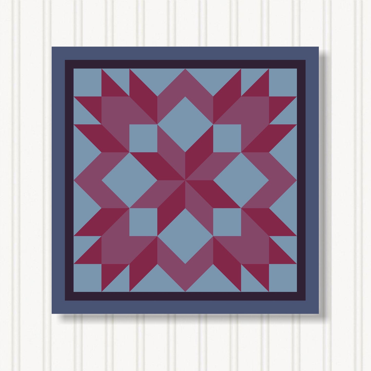 Barn Quilt Wall Art, 8 Sizes, Outdoor & Indoor Square Block, Home Decor Accent, BQ122-10