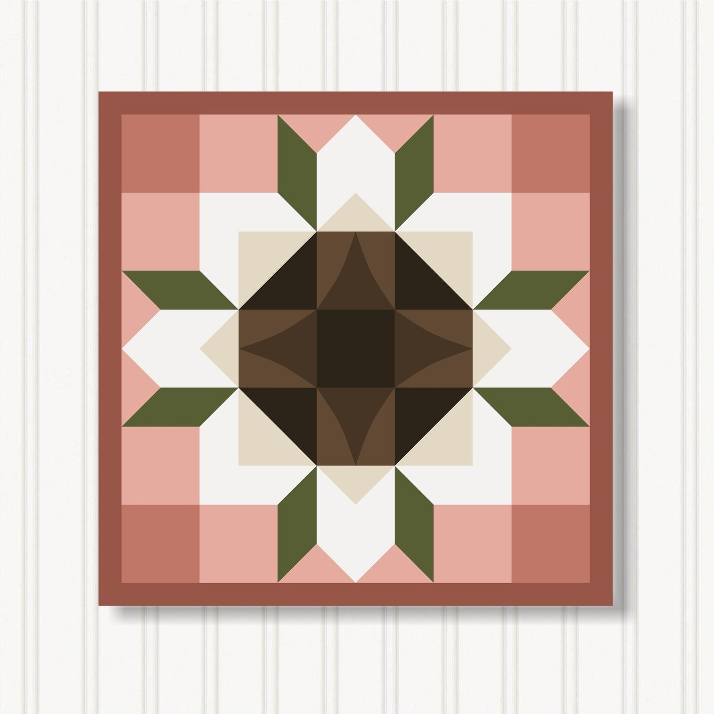 Barn Quilt Wall Art, 8 Sizes, Outdoor & Indoor Square Block, Home Decor Accent, BQ051-19