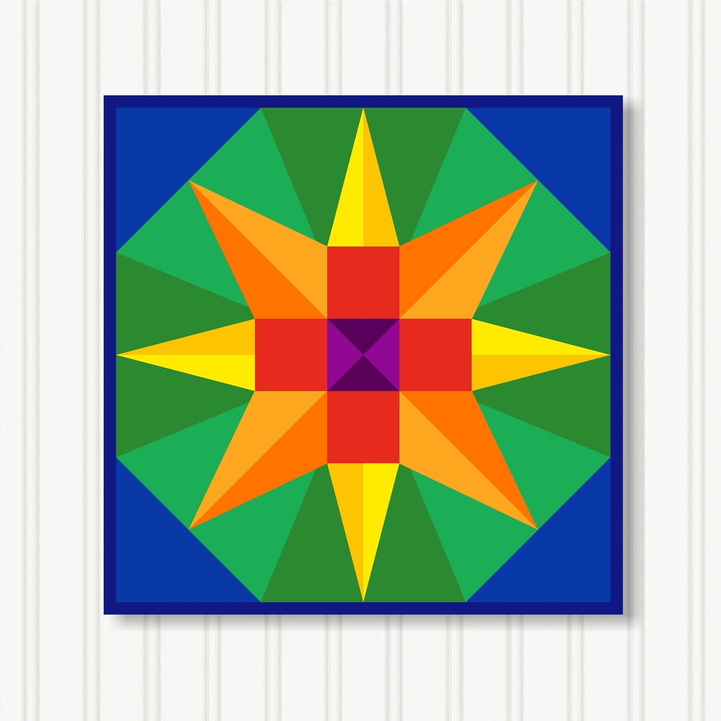 Barn Quilt Wall Art, 8 Sizes, Outdoor & Indoor Square Block, Home Decor Accent, BQ056-18