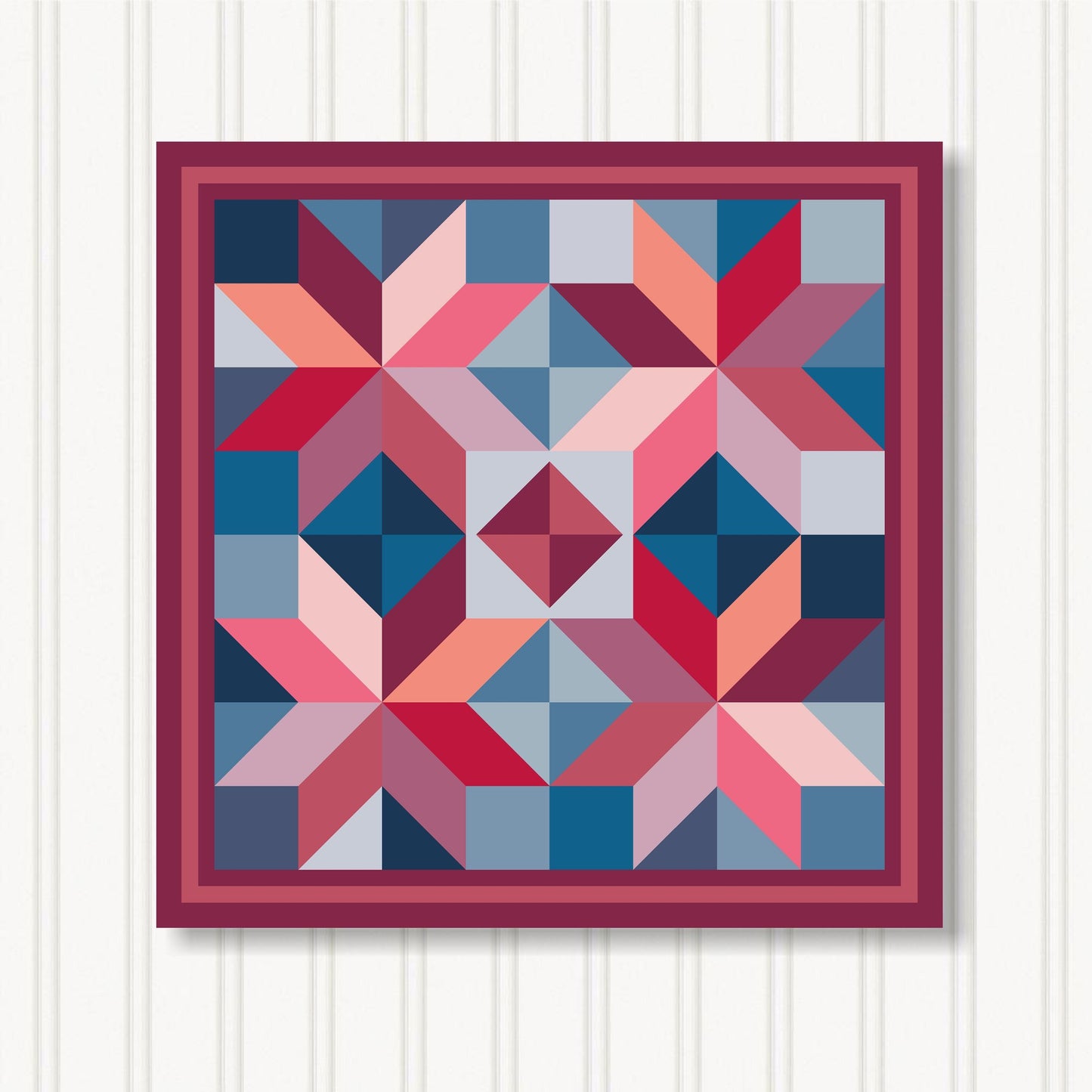 Barn Quilt Wall Art, 8 Sizes, Outdoor & Indoor Square Block, Home Decor Accent, BQ033-18