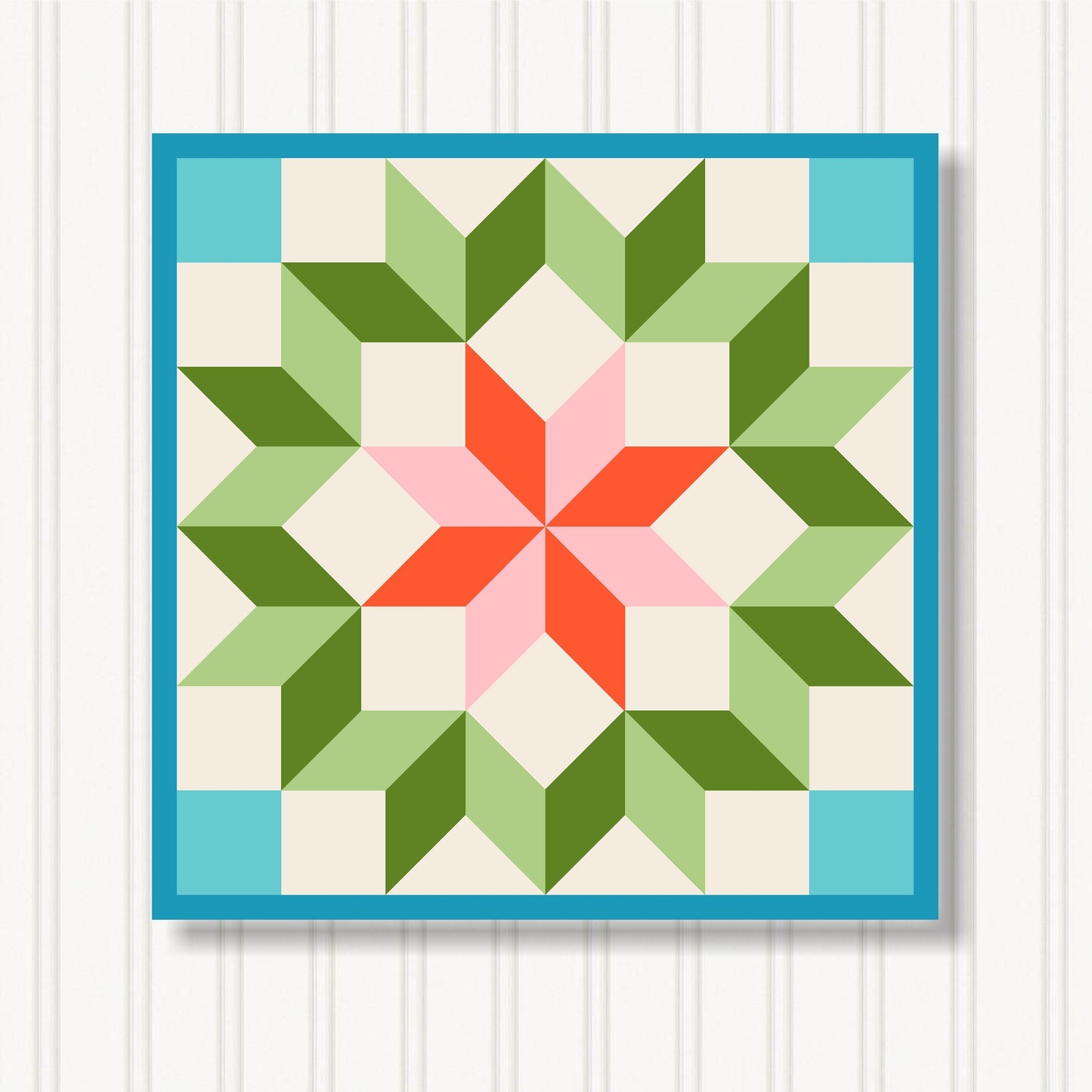 Barn Quilt Wall Art, 8 Sizes, Outdoor & Indoor Square Block, Home Decor Accent, BQ103-14
