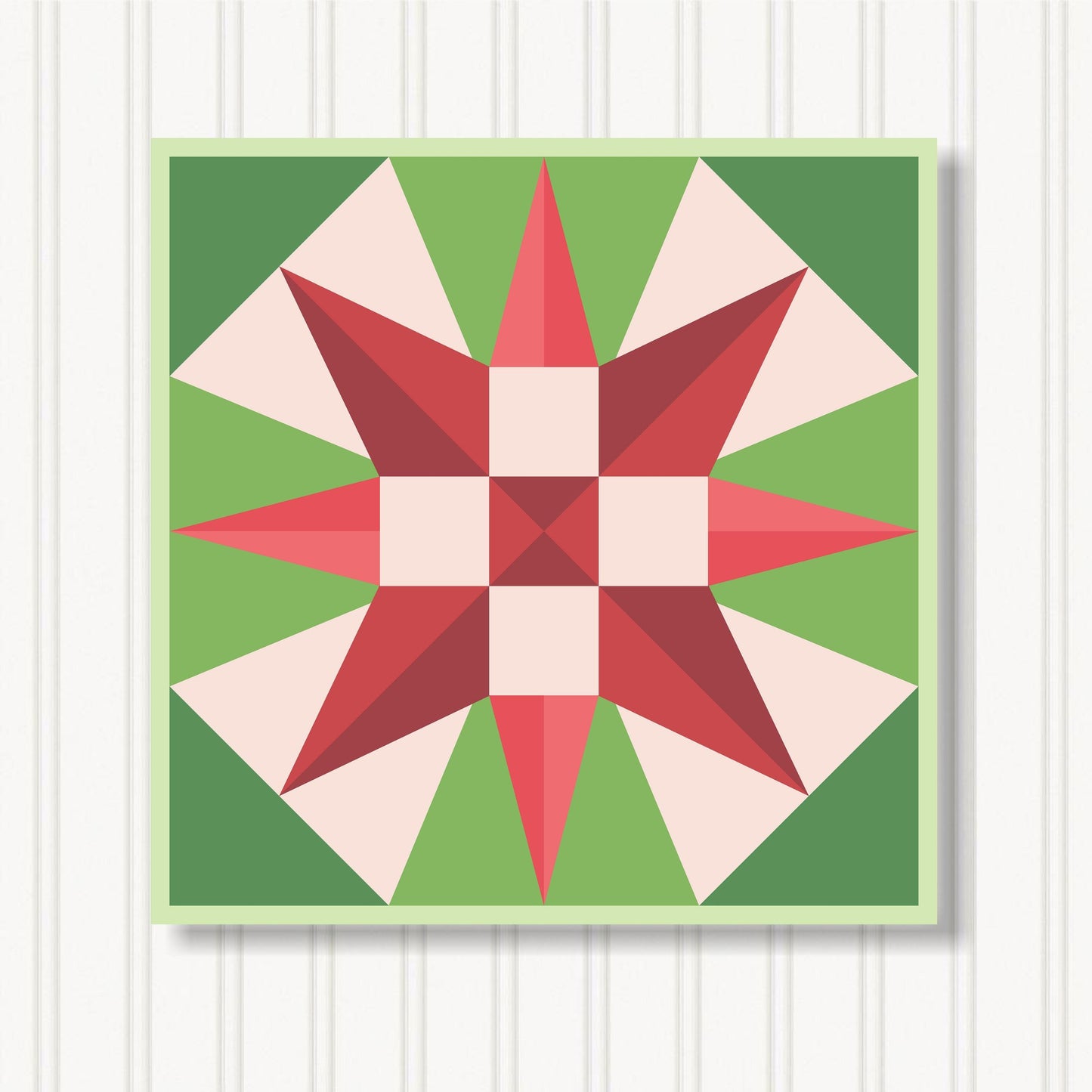Barn Quilt Wall Art, 8 Sizes, Outdoor & Indoor Square Block, Home Decor Accent, BQ056-17