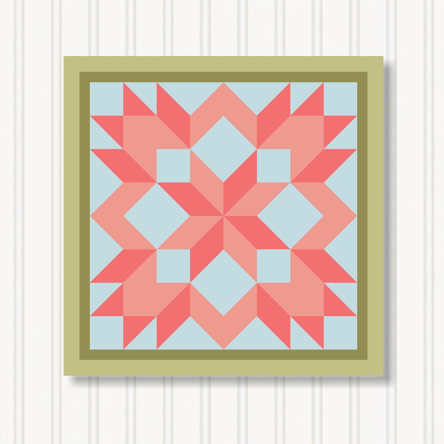 Barn Quilt Wall Art, 8 Sizes, Outdoor & Indoor Square Block, Home Decor Accent, BQ122-15