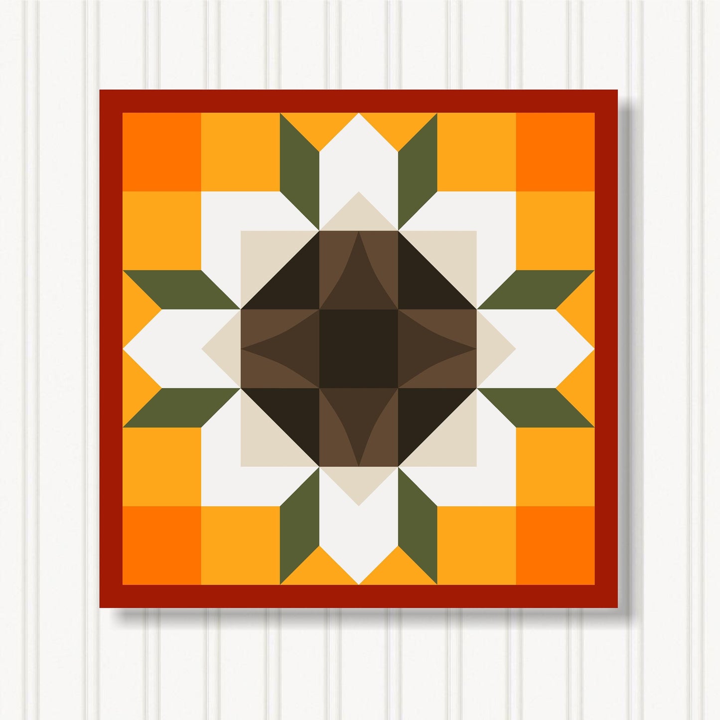 Barn Quilt Wall Art, 8 Sizes, Outdoor & Indoor Square Block, Home Decor Accent, BQ051-18