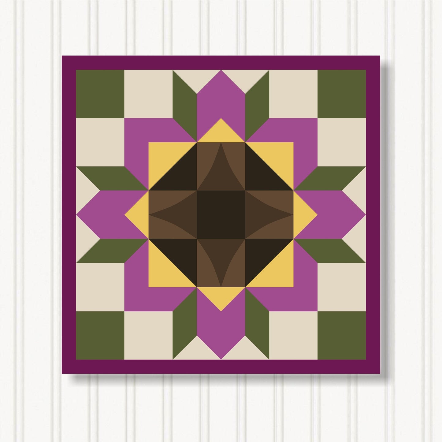 Barn Quilt Wall Art, 8 Sizes, Outdoor & Indoor Square Block, Home Decor Accent, BQ051-11