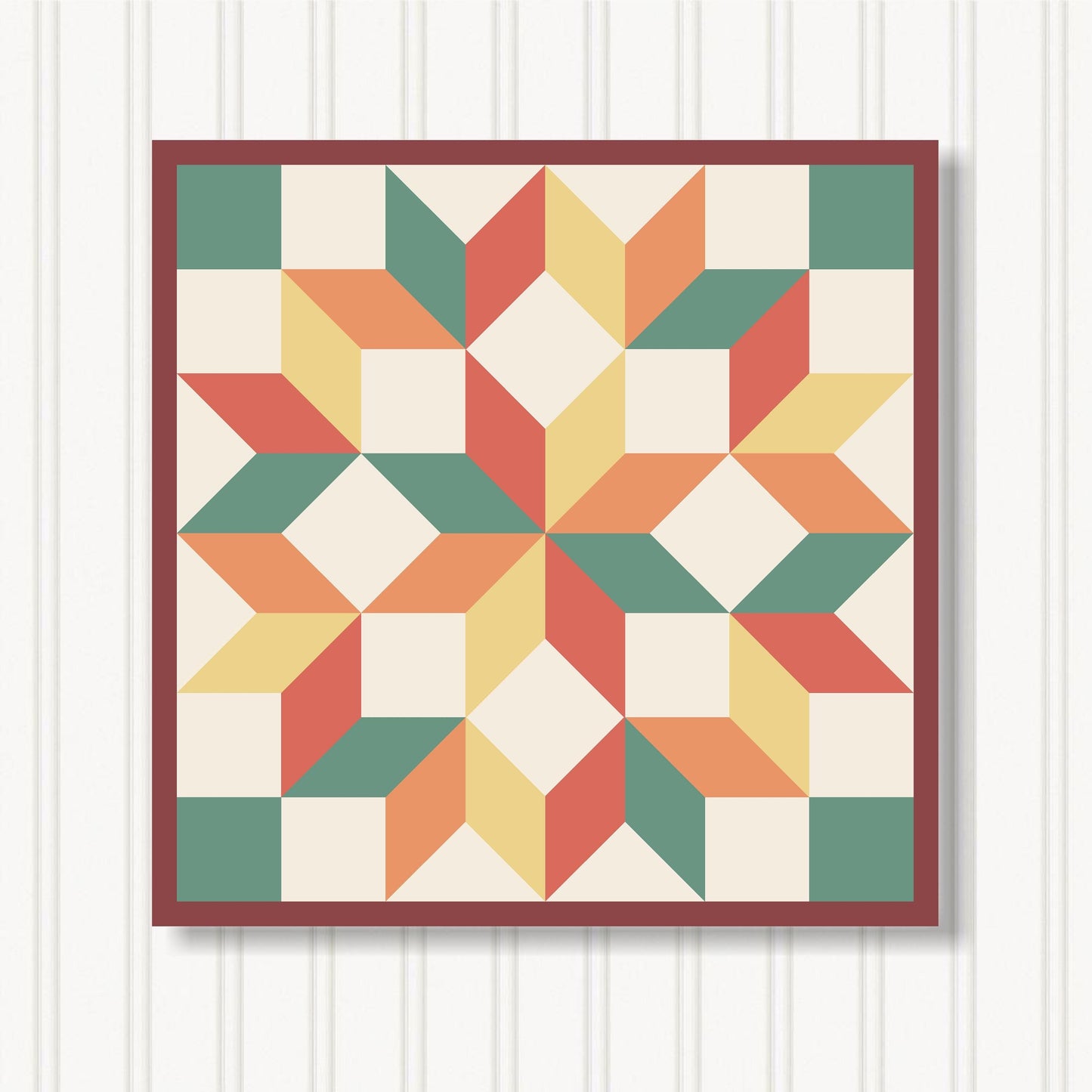Barn Quilt Wall Art, 8 Sizes, Outdoor & Indoor Square Block, Home Decor Accent, BQ103-20