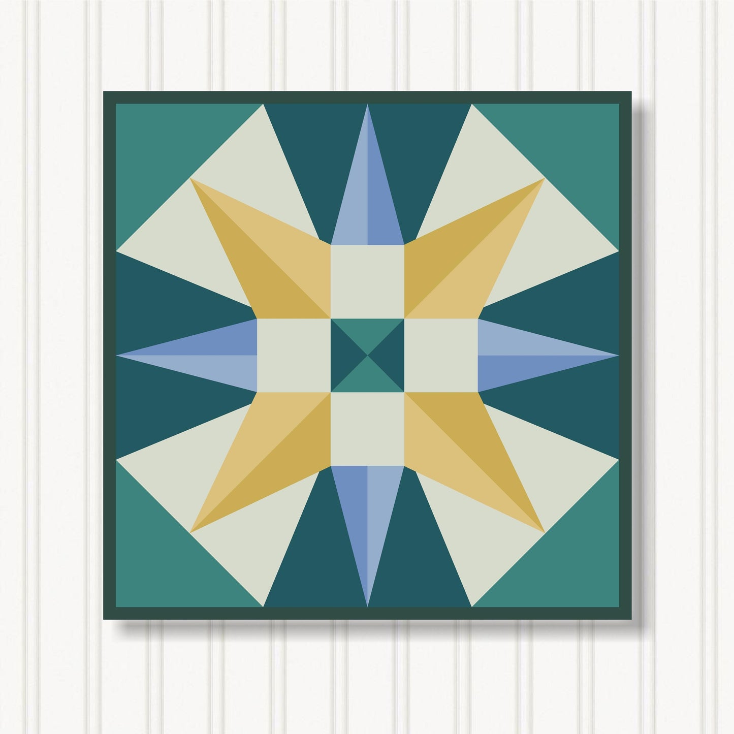 Barn Quilt Wall Art, 8 Sizes, Outdoor & Indoor Square Block, Home Decor Accent, BQ056-10