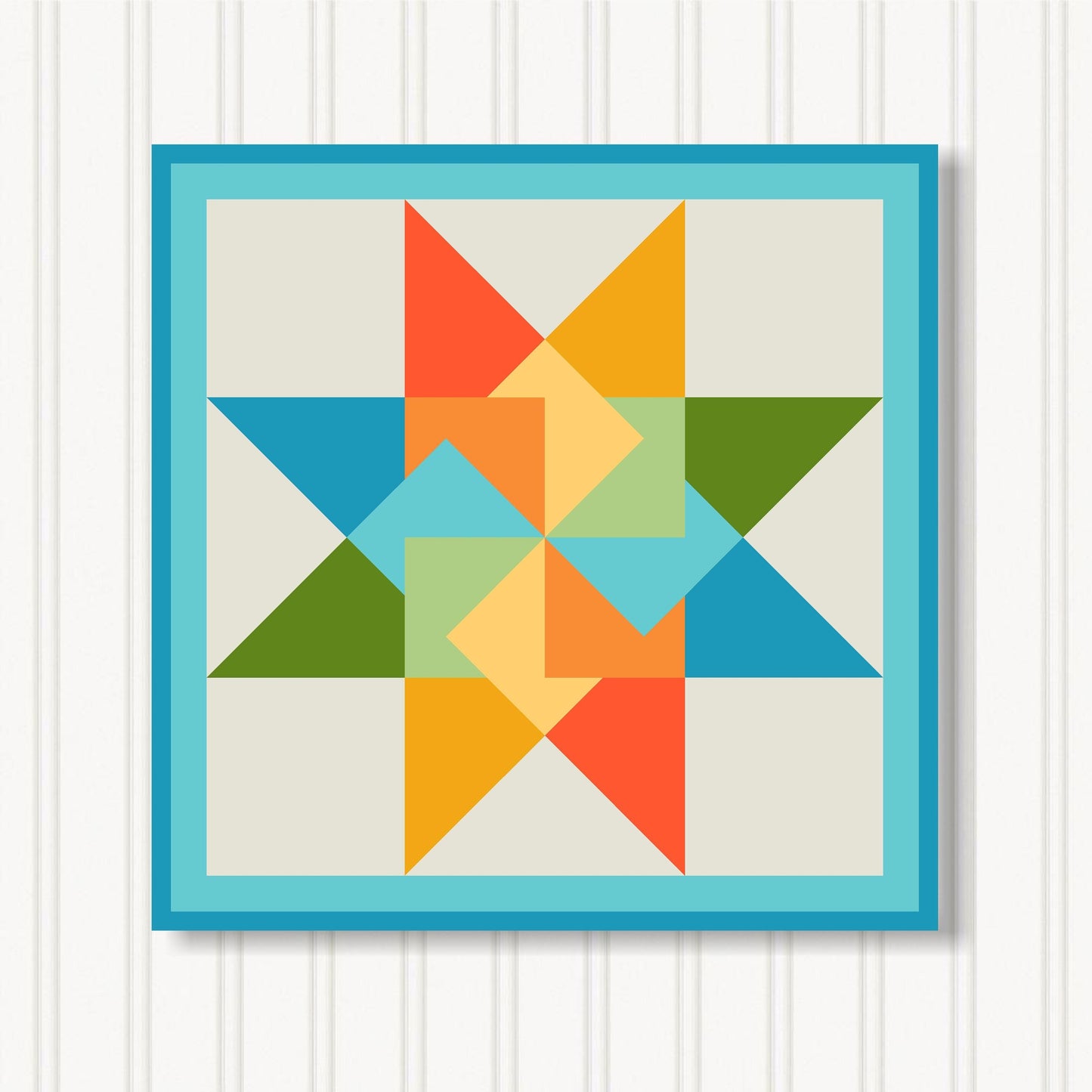 Barn Quilt Wall Art, 8 Sizes, Outdoor & Indoor Square Block, Home Decor Accent, BQ079-19