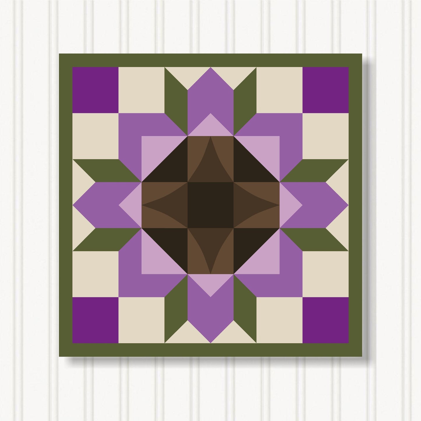 Barn Quilt Wall Art, 8 Sizes, Outdoor & Indoor Square Block, Home Decor Accent, BQ051-04