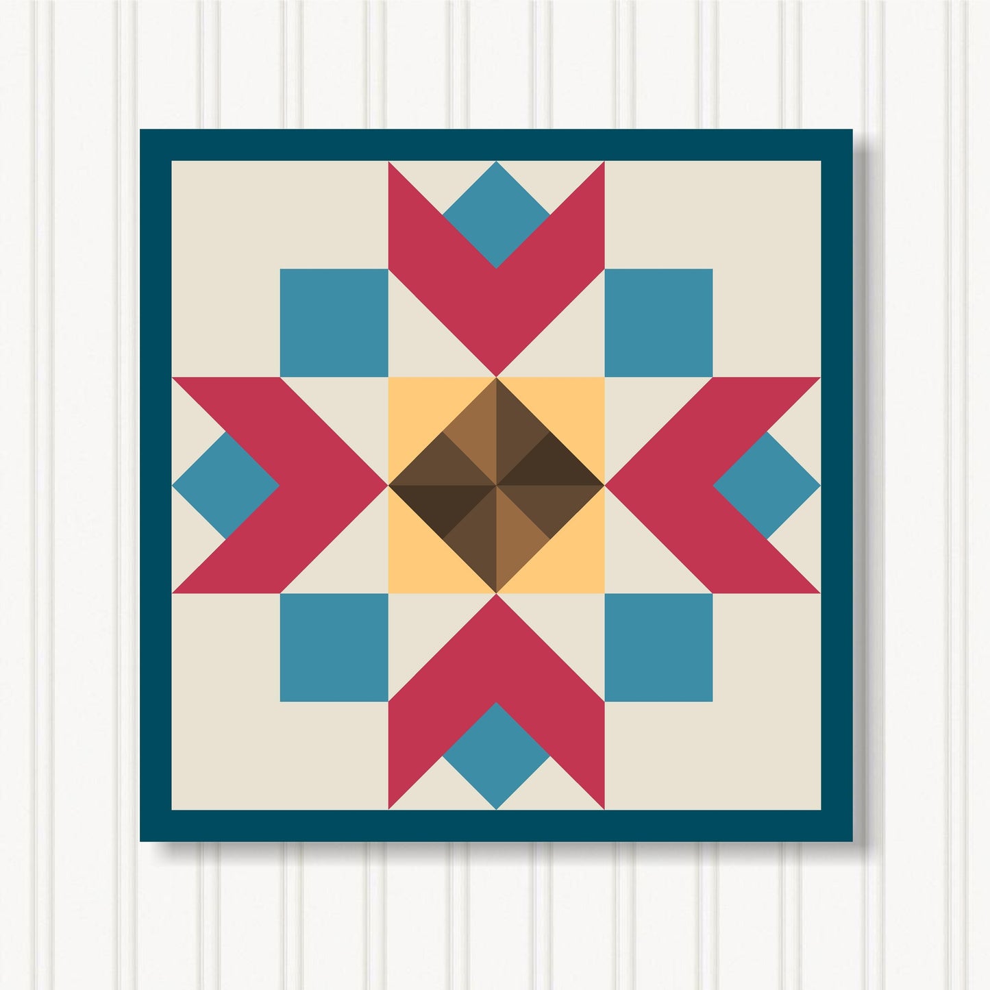 Barn Quilt Wall Art, 8 Sizes, Outdoor & Indoor Square Block, Home Decor Accent, BQ130-13