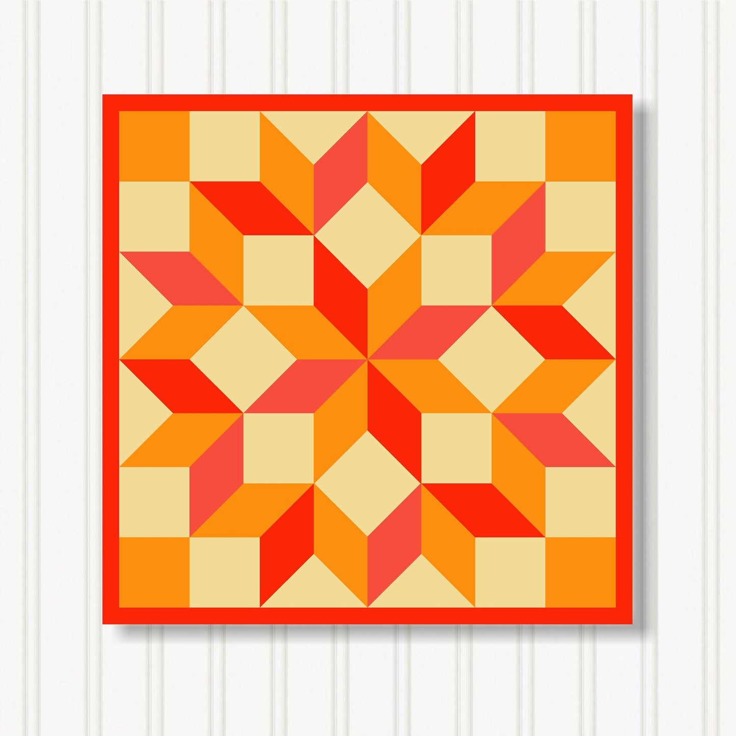 Barn Quilt Wall Art, 8 Sizes, Outdoor & Indoor Square Block, Home Decor Accent, BQ103-16
