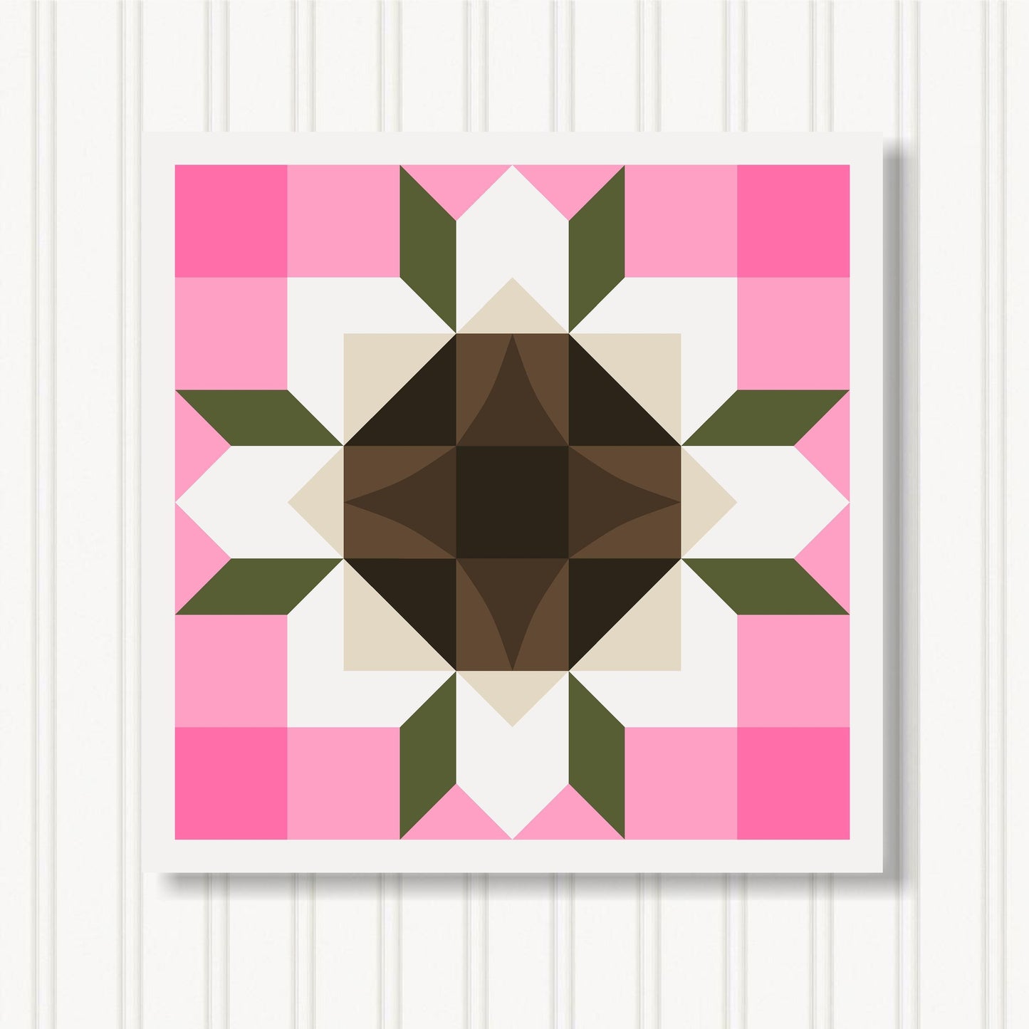 Barn Quilt Wall Art, 8 Sizes, Outdoor & Indoor Square Block, Home Decor Accent, BQ051-17