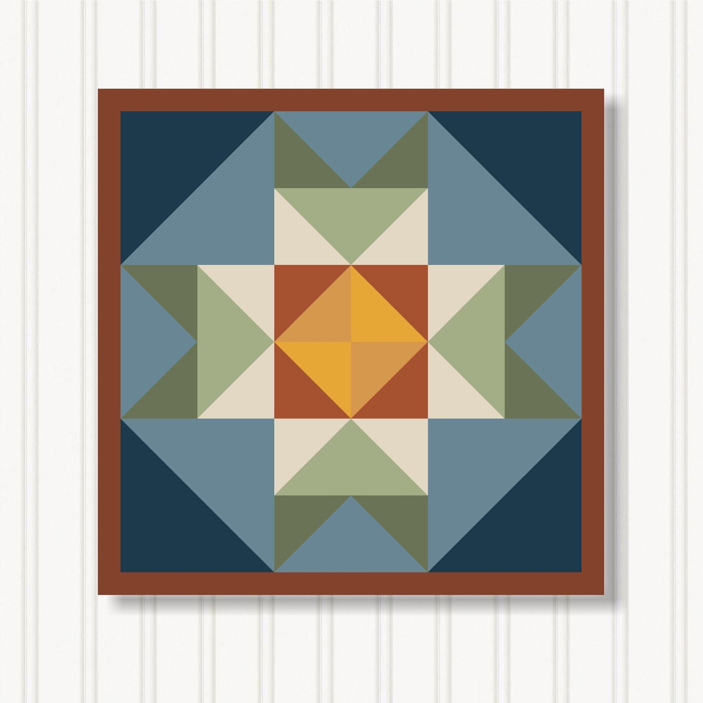 Barn Quilt Wall Art, 8 Sizes, Outdoor & Indoor Square Block, Home Decor Accent, BQ131-16