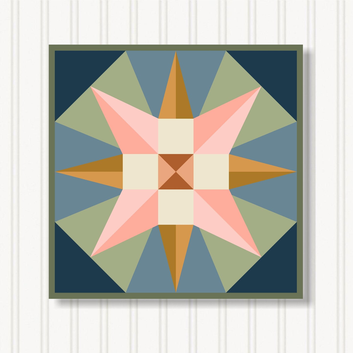Barn Quilt Wall Art, 8 Sizes, Outdoor & Indoor Square Block, Home Decor Accent, BQ056-19