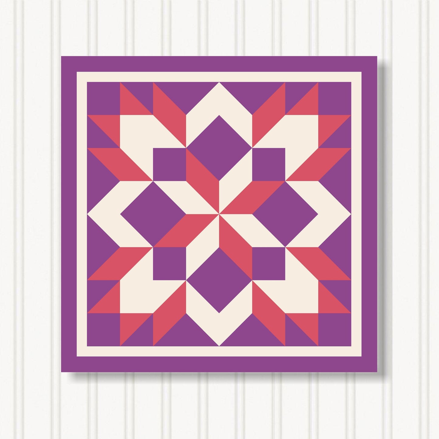 Barn Quilt Wall Art, 8 Sizes, Outdoor & Indoor Square Block, Home Decor Accent, BQ122-05