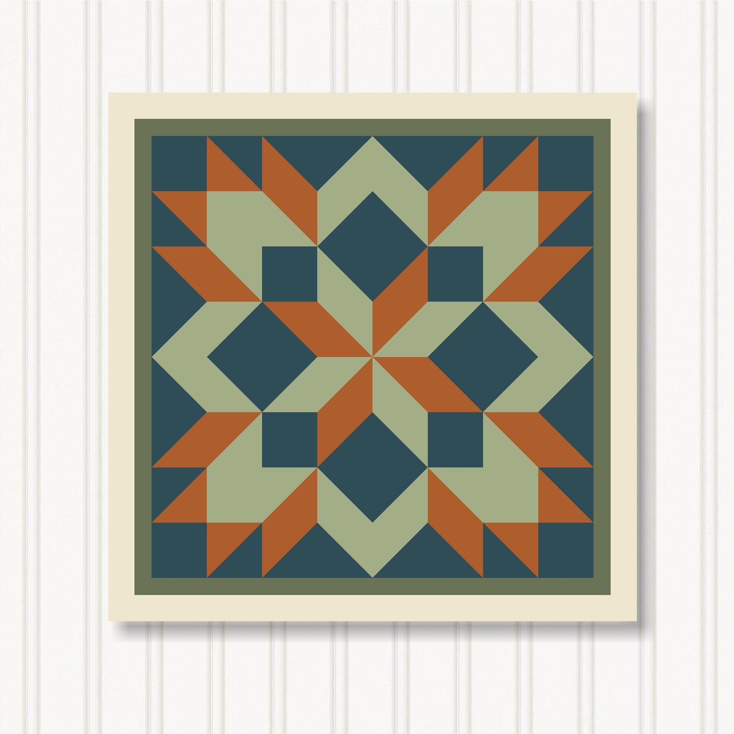Barn Quilt Wall Art, 8 Sizes, Outdoor & Indoor Square Block, Home Decor Accent, BQ122-16