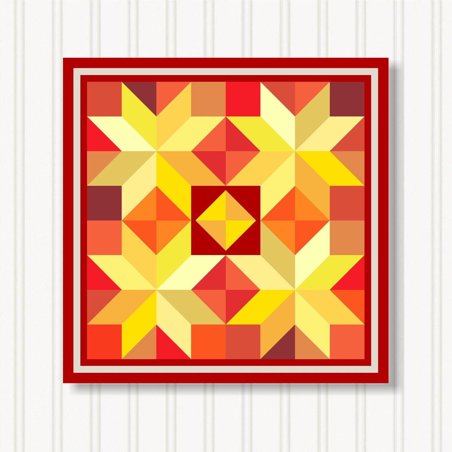 Barn Quilt Wall Art, 8 Sizes, Outdoor & Indoor Square Block, Home Decor Accent, BQ033-19
