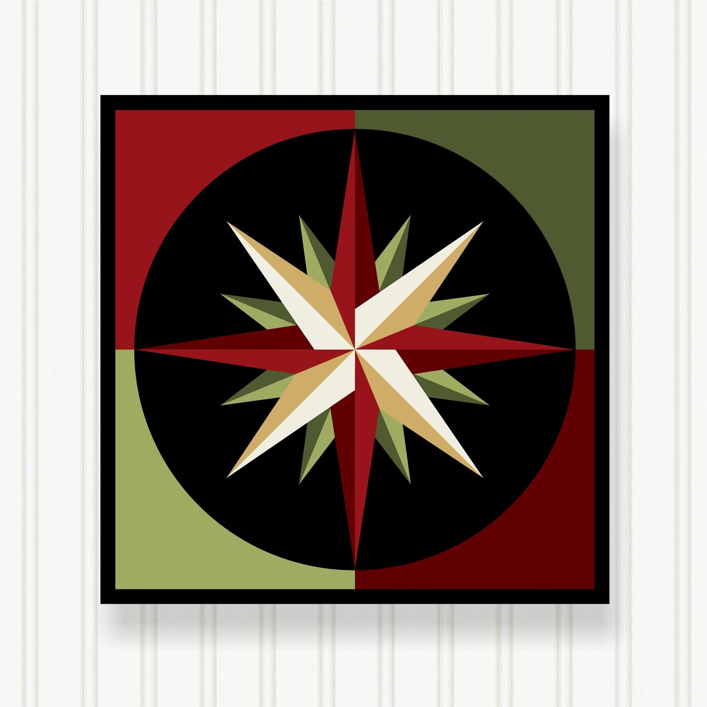 Barn Quilt Wall Art, 8 Sizes, Outdoor & Indoor Square Block, Home Decor Accent, BQ124