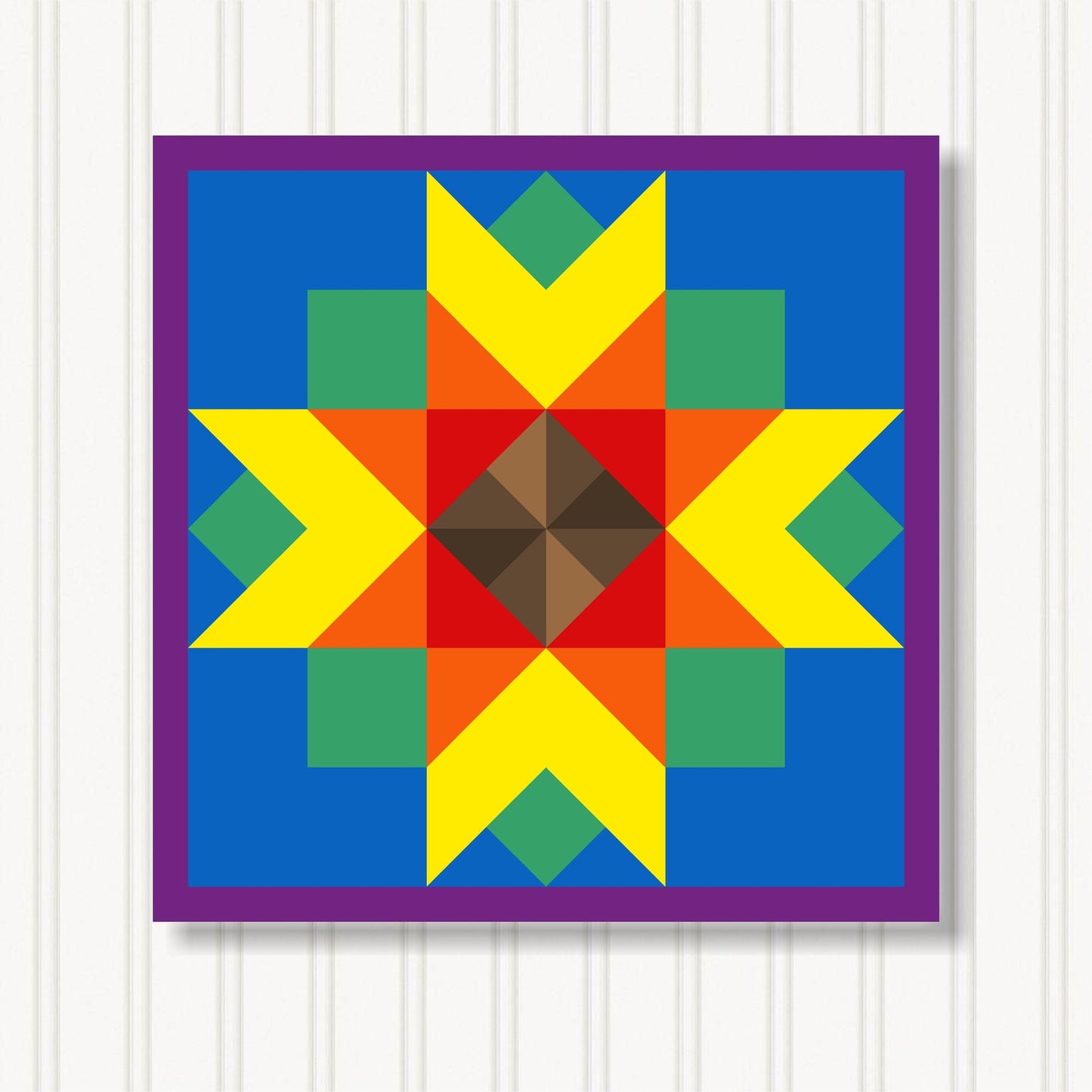 Barn Quilt Wall Art, 8 Sizes, Outdoor & Indoor Square Block, Home Decor Accent, BQ130-06