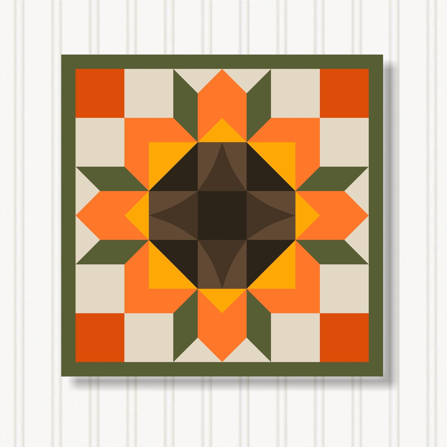 Barn Quilt Wall Art, 8 Sizes, Outdoor & Indoor Square Block, Home Decor Accent, BQ051-05