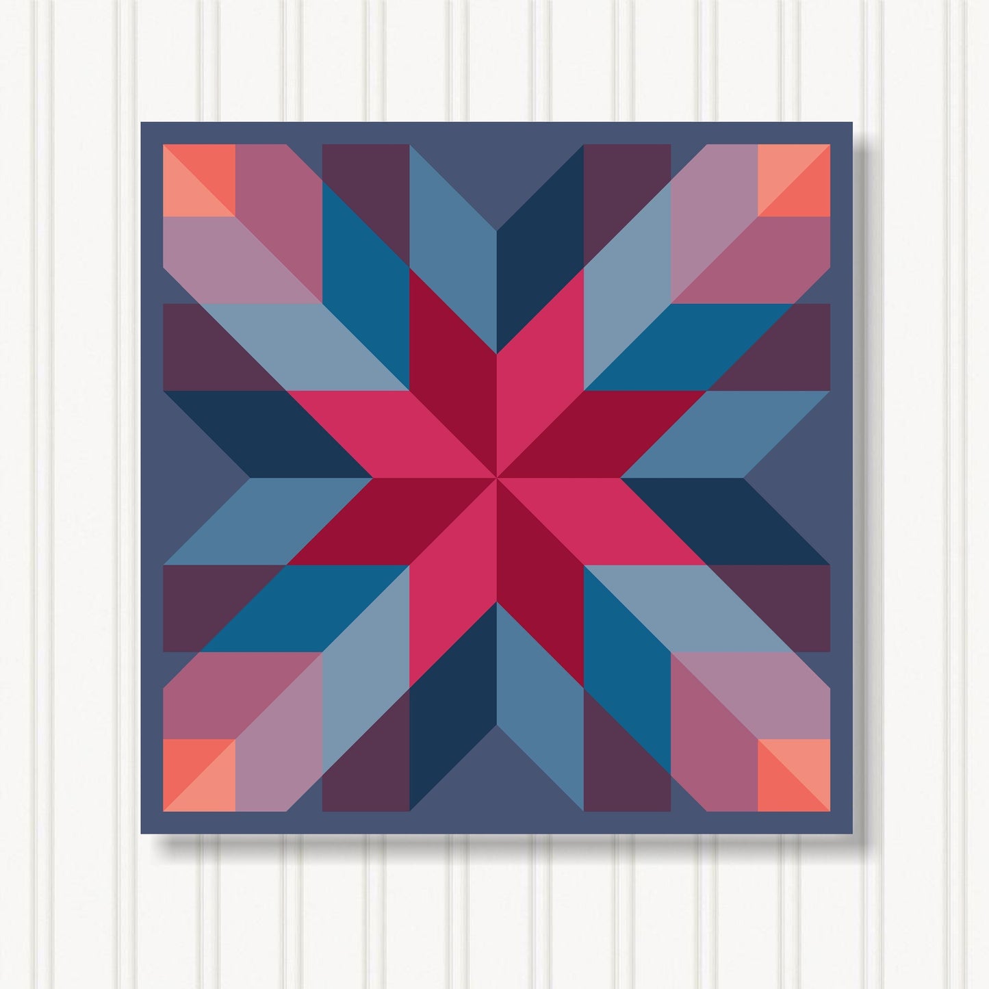 Barn Quilt Wall Art, 8 Sizes, Outdoor & Indoor Square Block, Home Decor Accent, BQ110-32