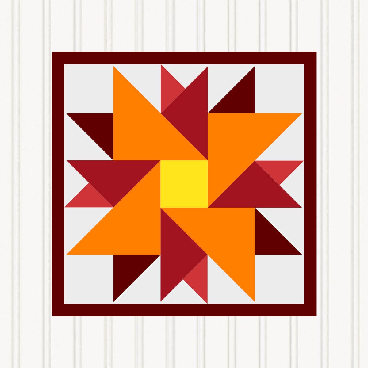 BARN QUILT Block,, 7 Beautiful Sizes, Wall Art Decor, Barn Quilt Sign, Barn Quilt Design BQ012-01