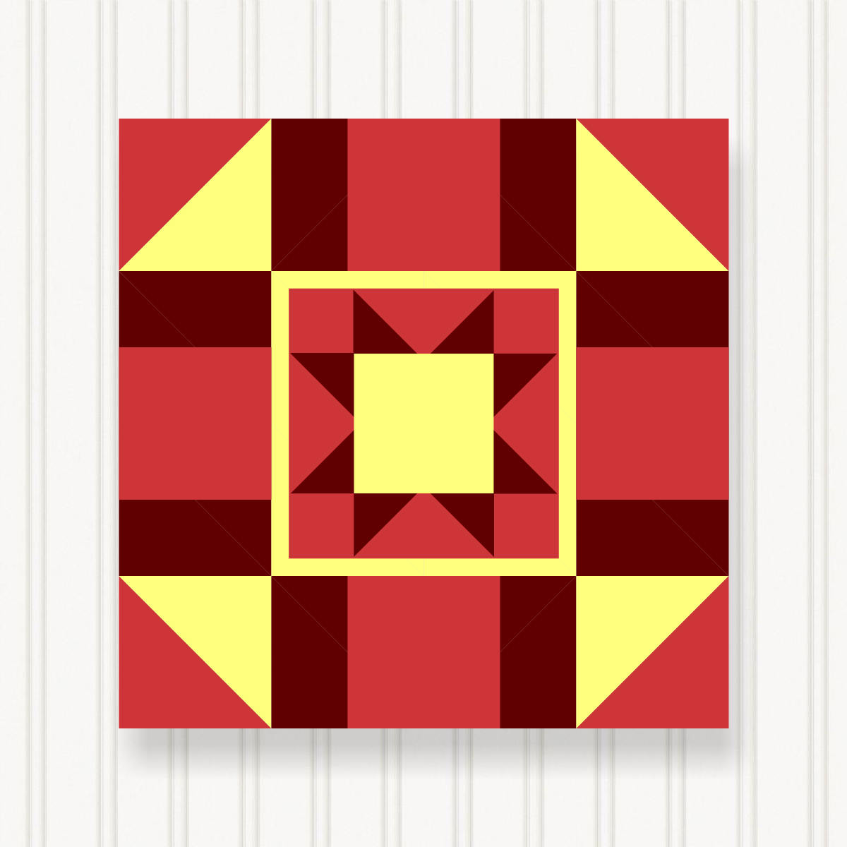 BARN QUILT Block,, 7 Beautiful Sizes, Wall Art Decor, Barn Quilt Sign, Barn Quilt Design BQ017-04