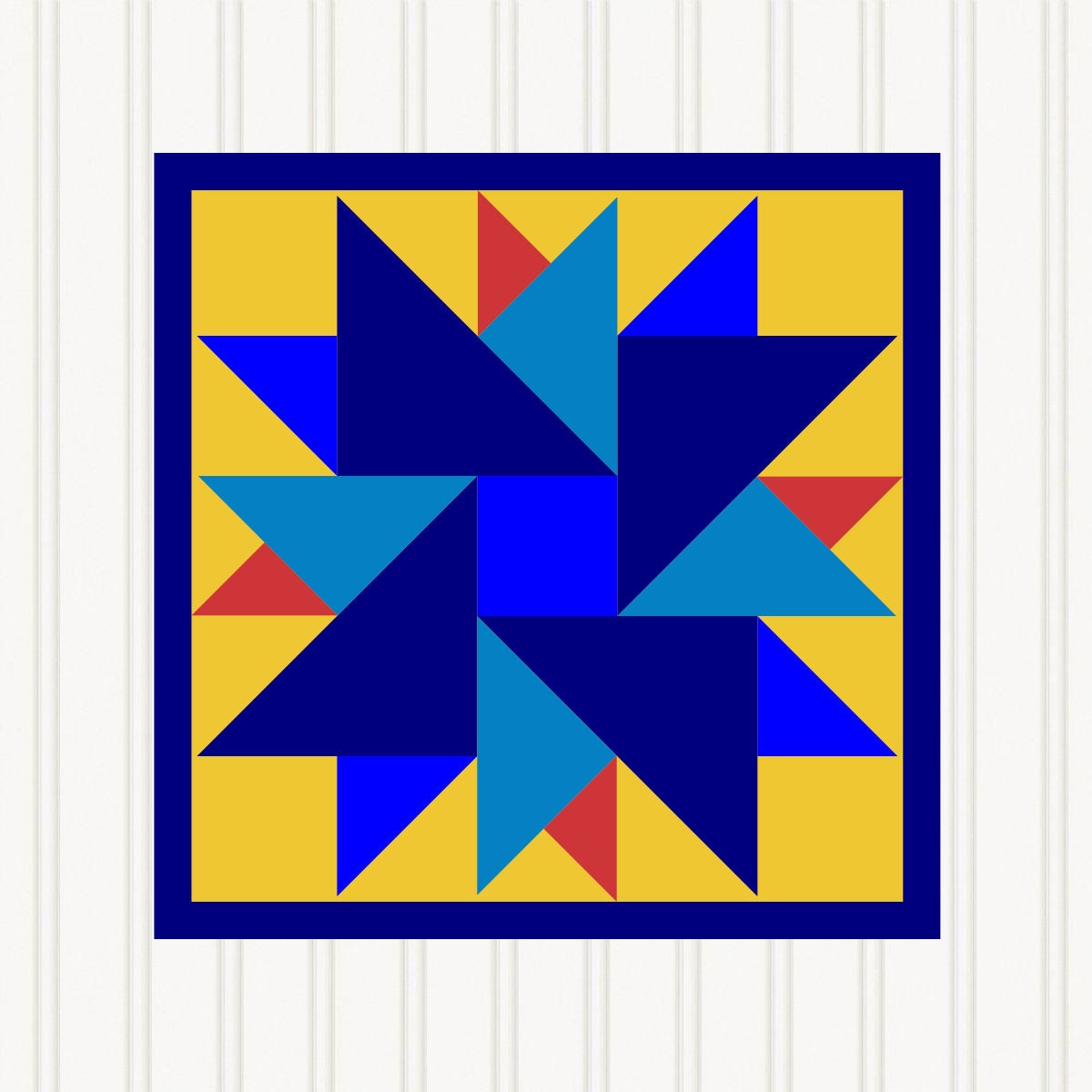 BARN QUILT Block,, 7 Beautiful Sizes, Wall Art Decor, Barn Quilt Sign, Barn Quilt Design BQ012-04