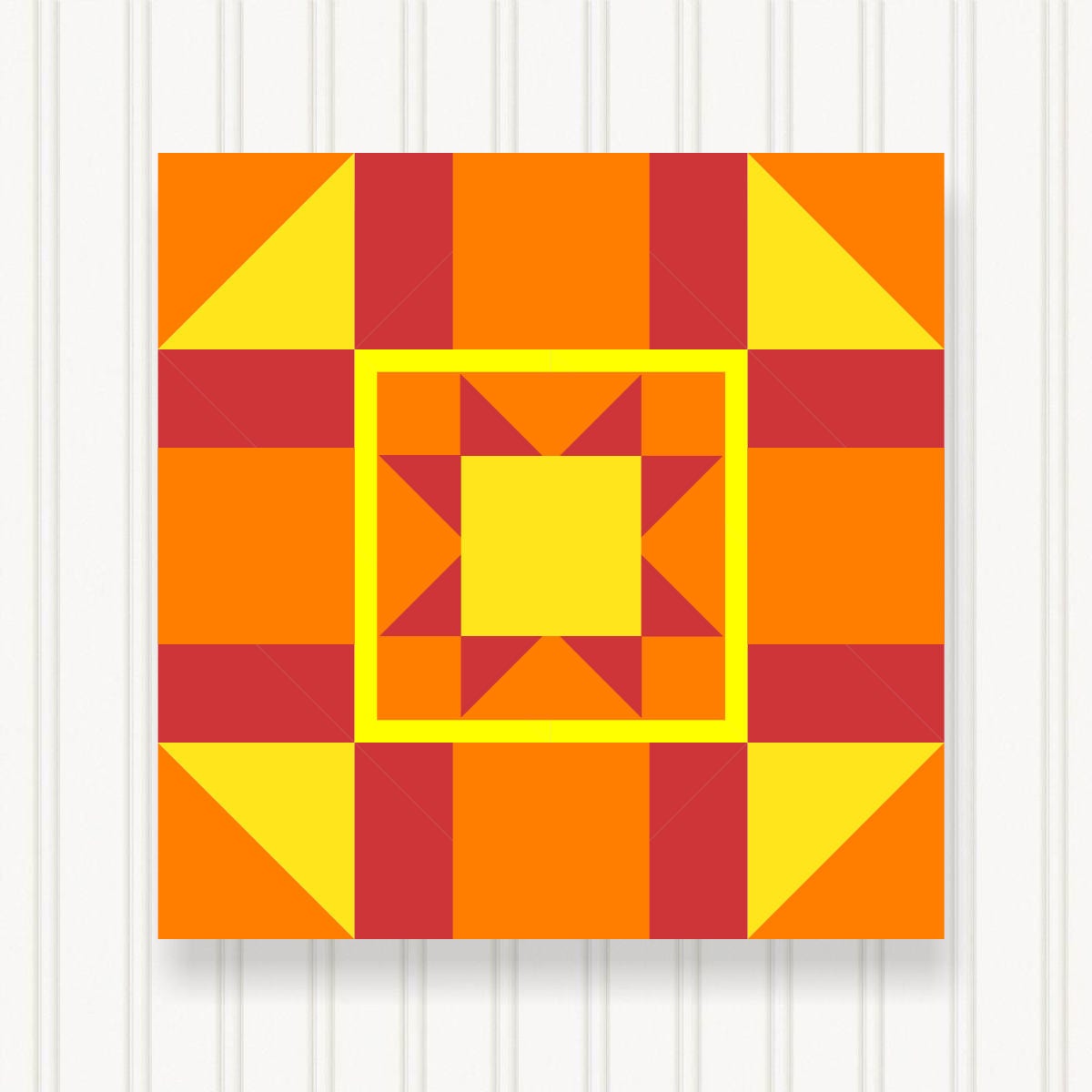 BARN QUILT Block,, 7 Beautiful Sizes, Wall Art Decor, Barn Quilt Sign, Barn Quilt Design BQ017-03