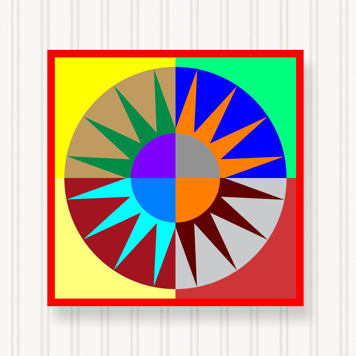 BARN QUILT Block,, 7 Beautiful Sizes, Wall Art Decor, Barn Quilt Sign, Barn Quilt Design BQ002-03