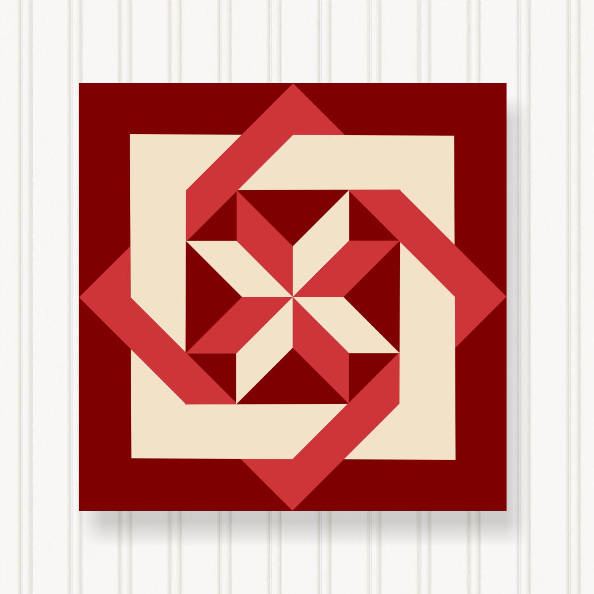 BARN QUILT Block, 7 Beautiful Sizes, Wall Art Decor, Barn Quilt Sign, Barn Quilt Design BQ003-05