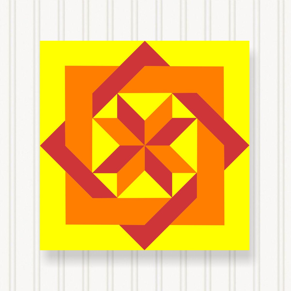 BARN QUILT Block,, 7 Beautiful Sizes, Wall Art Decor, Barn Quilt Sign, Barn Quilt Design BQ003-02