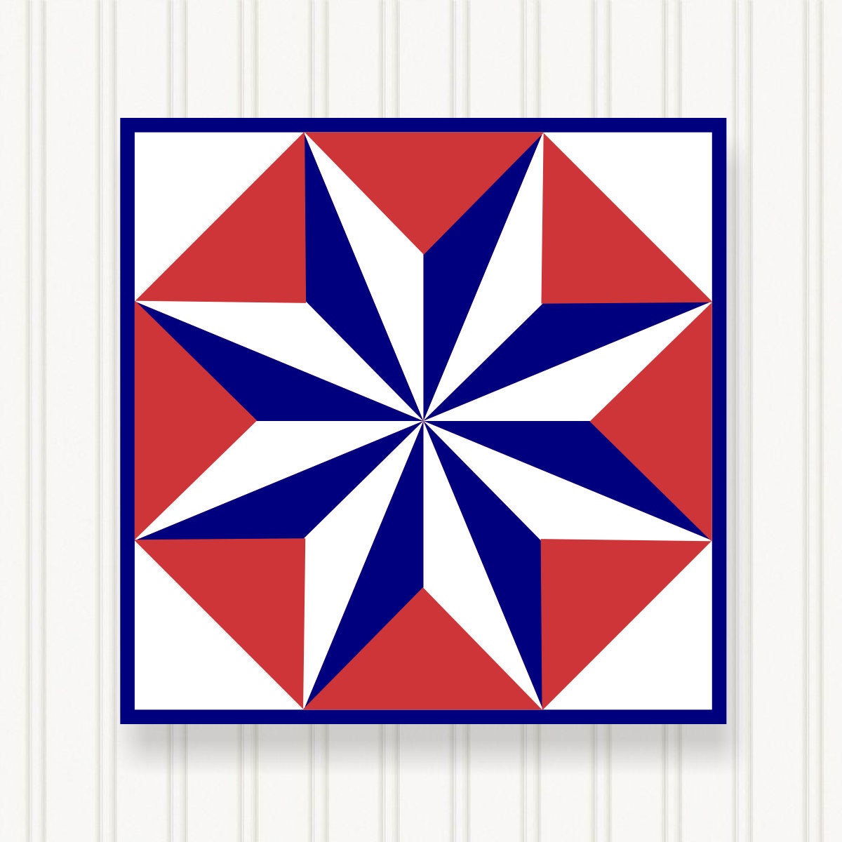 BARN QUILT Block, 7 Beautiful Sizes, Wall Art Decor, Barn Quilt Sign, Barn Quilt Design BQ004-01