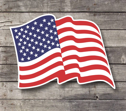 American Flag Sign - Waving - 3 SIZES - Bright Colors - Head-Turning Curb Appeal - Premium Quality Lasts For Years & Years BQ202
