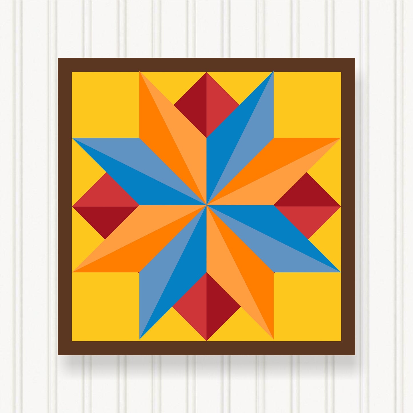 BARN QUILT Block,, 7 Beautiful Sizes, Wall Art Decor, Barn Quilt Sign, Barn Quilt Design BQ034-01