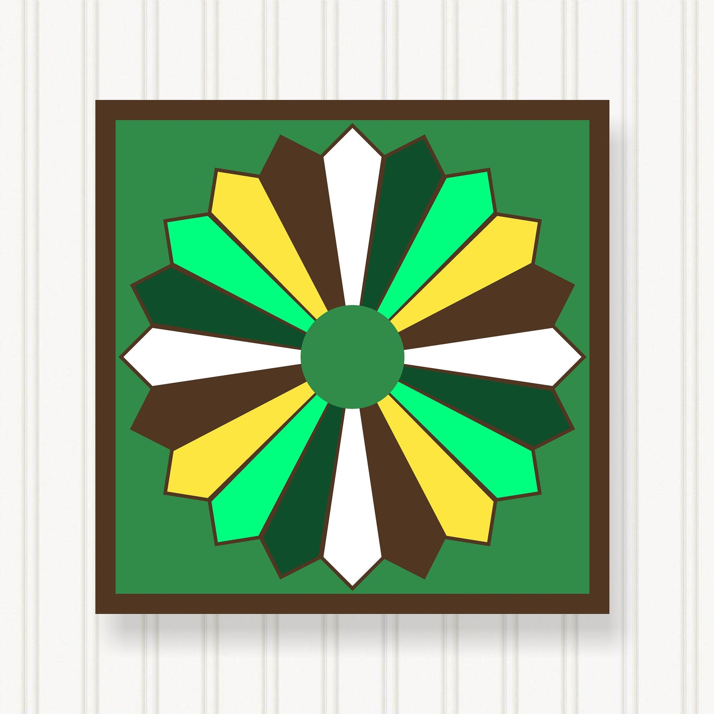 BARN QUILT Block, Beautiful Outdoor or Indoor Square, 7 Sizes, Wall Art Decor, Barn Quilt Sign, Barn Quilt Design BQ037-01
