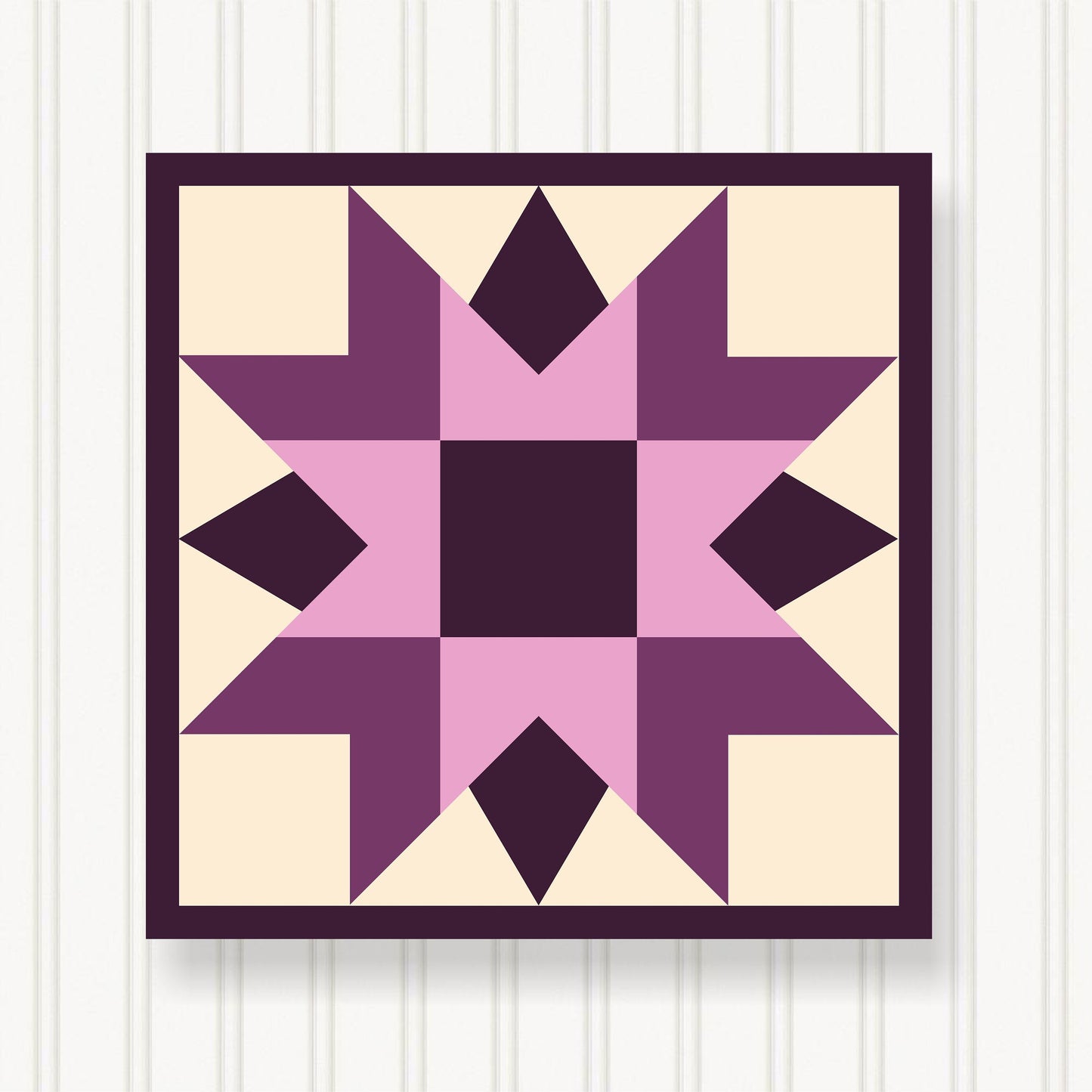 BARN QUILT Block,, 7 Beautiful Sizes, Wall Art Decor, Barn Quilt Sign, Barn Quilt Design BQ036-02