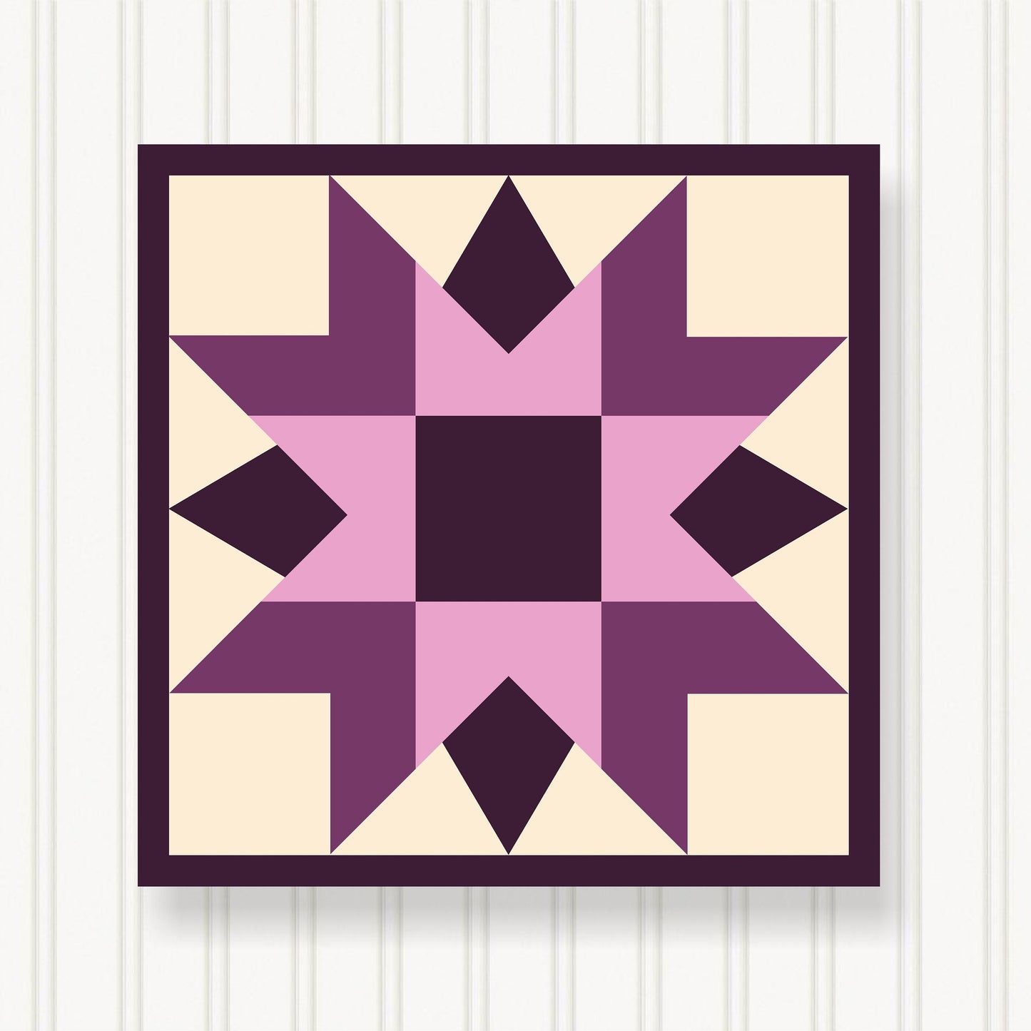 BARN QUILT Block, 7 Beautiful Sizes, Wall Art Decor, Barn Quilt Sign, Barn Quilt Design BQ036-02