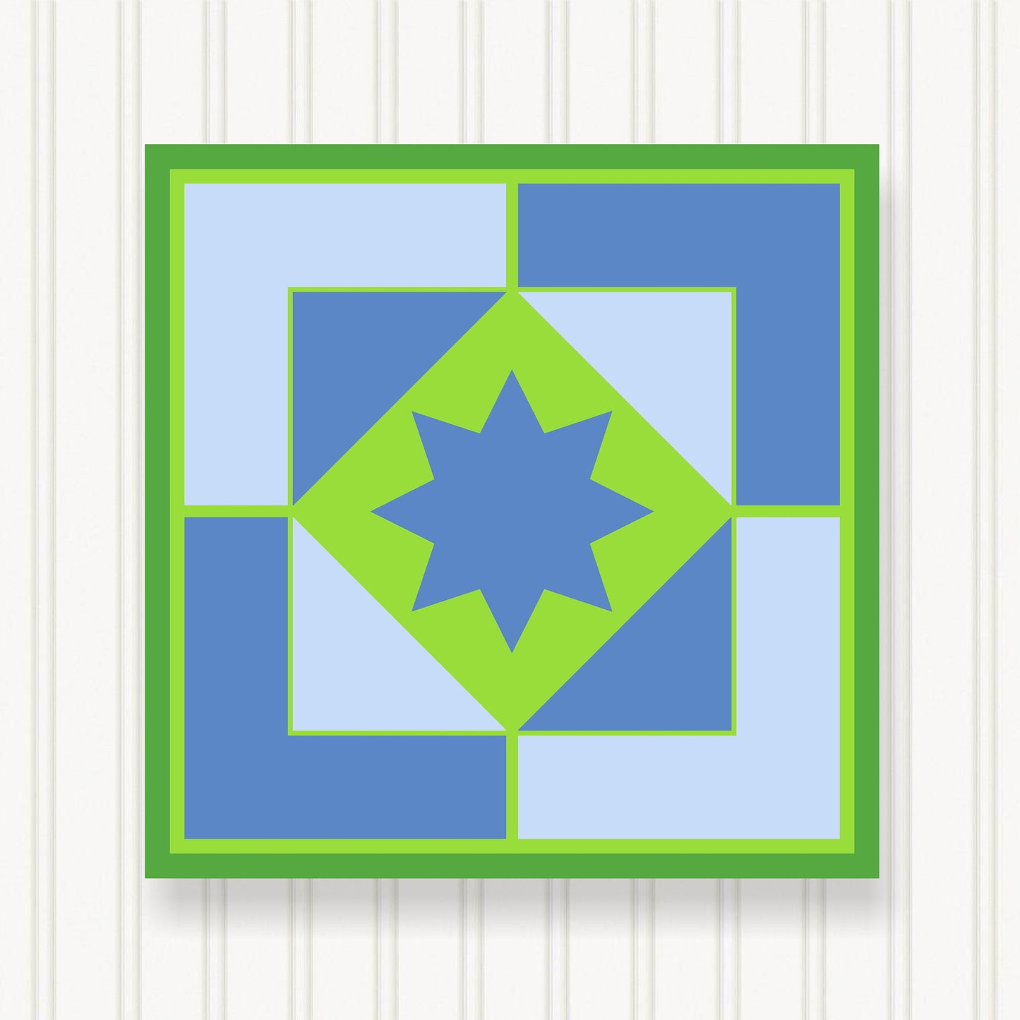 BARN QUILT Block, Beautiful Outdoor or Indoor Square, 7 Sizes, Wall Art Decor, Barn Quilt Sign, Barn Quilt Design BQ066-03