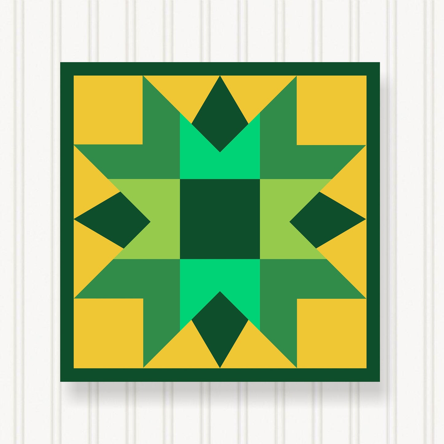 BARN QUILT Block, Beautiful Outdoor or Indoor Square, 7 Sizes, Wall Art Decor, Barn Quilt Sign, Barn Quilt Design BQ036-05