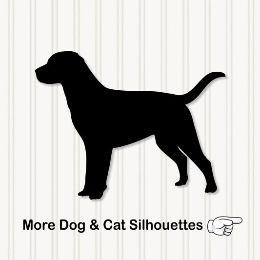 SILHOUETTE - Dog or Cat - 2 Sizes , Aluminum Composite Metal Cutout Never Rusts - will last for years and years - Great for Dog Park