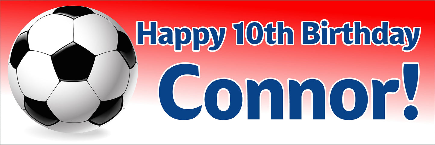 Birthday Banner, Soccer Futbol, 4 Sizes, Custom Personalized Vinyl Indoor/Outdoor Party Decoration, BB130