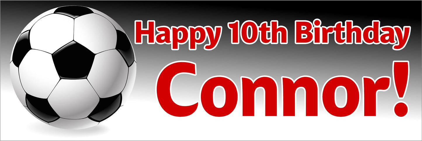 Birthday Banner, Soccer Futbol, 4 Sizes, Custom Personalized Vinyl Indoor/Outdoor Party Decoration, BB130